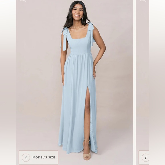 Revelry Light Blue Wedding Dress - Picture 1 of 5